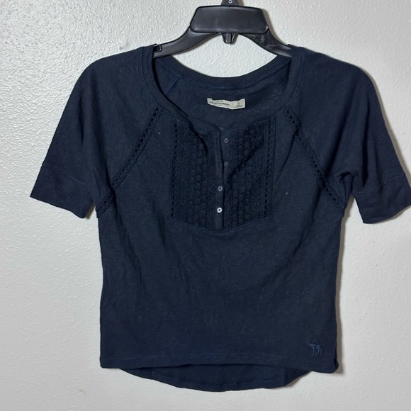 Abercrombie Kids Navy Blue Blouse Top size S. - Picture 2 of 6